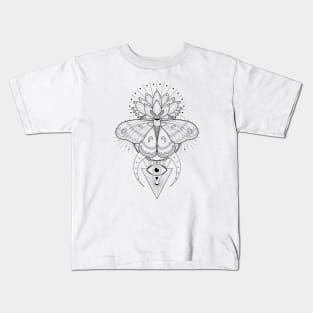 Cecropia Moth | Sacred Geometry Kids T-Shirt